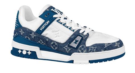 lv trainers denim.